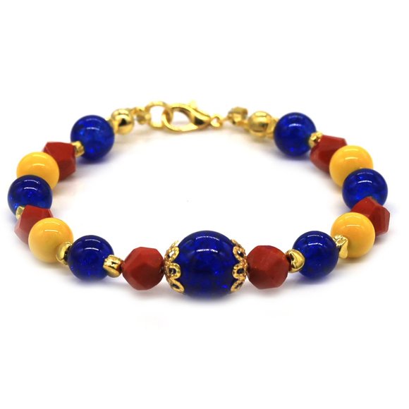 My Bead Emporium Jewelry - D.C. comics theme bracelet, Wonder Woman with figurine included.